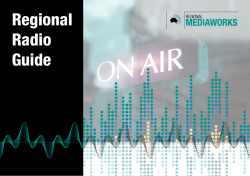 Regional Radio Guide - Regional Mediaworks