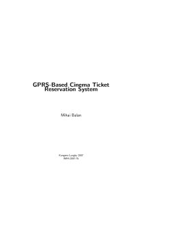 GPRS-Based Cinema Ticket Reservation System