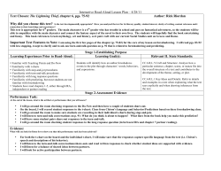 IRA Lesson Plan &ndash; Lightning Thief chap 6