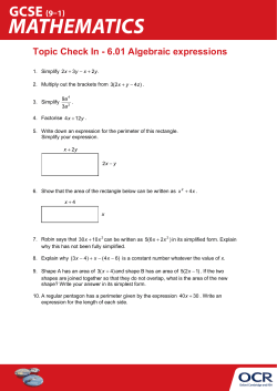 GCSE (9-1) Mathematics,6.01 Algebraic Expressions