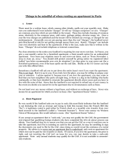 Tips for Renting in Paris