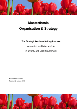 The Strategic Decision Making Process
