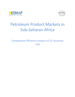 Petroleum Product Markets in Sub-Saharan Africa