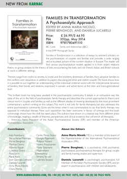 NEW FROM KARNAC FAMILIES IN TRANSFORMATION A