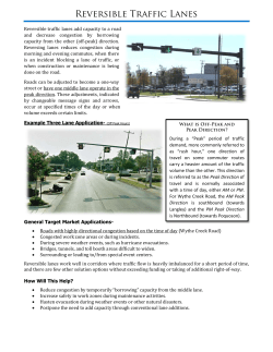 Reversible Traffic Lanes - Virginia Department of Transportation