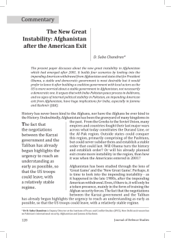 The New Great Instability: Afghanistan after the American Exit
