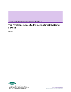 The Five Imperatives To Delivering Great