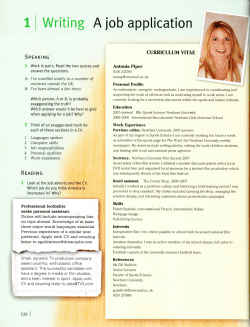 11 Writing A job application
