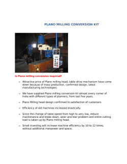 plano milling conversion kit