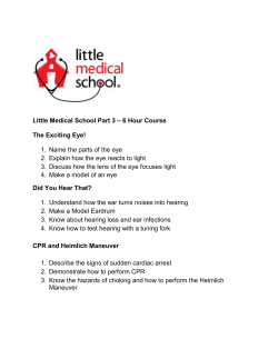 Little Medical School Part 3 &ndash; 6 Hour Course The Exciting Eye! 1