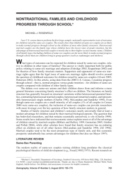 Nontraditional Families and Childhood Progress Through School