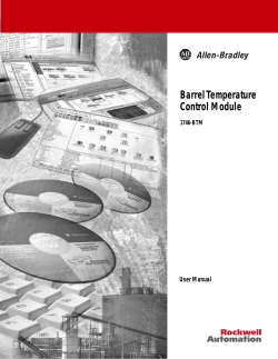 1746-UM010, Barrel Temperature Control Module User Manual