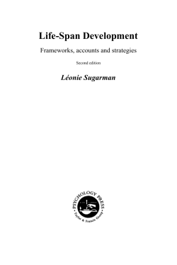 Life-Span Development: Frameworks, accounts