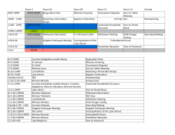 Room A Room B1 Room B2 Room C1 Room C2 Outside 9AM