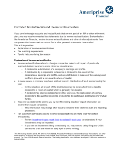 Corrected tax statements and income reclassification