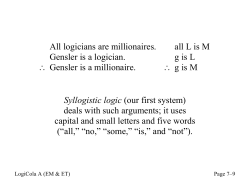 Syllogistic Logic