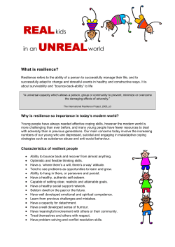Building resilience in children [PDF 140 KB]
