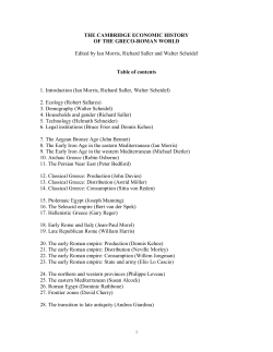 Cambridge Economic History of the Greco