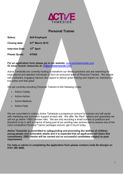 Personal Trainer - Active Tameside