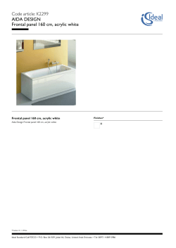 Aida Design - Frontal panel 160 cm, acrylic white