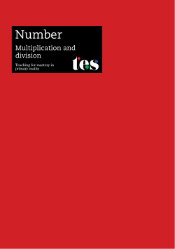 Multiplication and division booklet