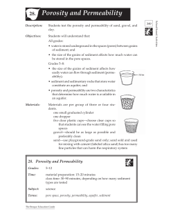 Porosity and Permeability - New Mexico Museum of Natural History