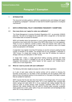 Paragraph 7 Exemption