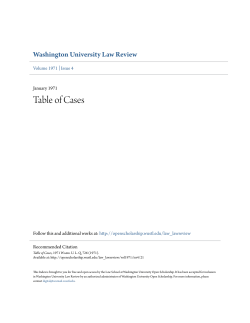 Table of Cases - Washington University Open Scholarship