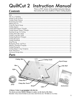 QC2 Instr body - QuiltCut2 Fabric Cutting System