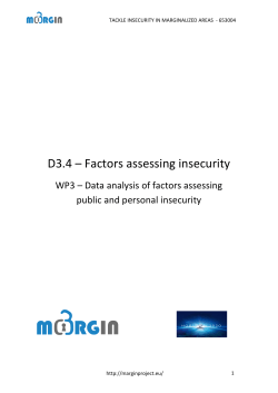 D3.4 &ndash; Factors assessing insecurity