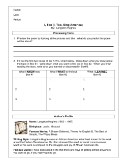 I, Too (I, Too, Sing America)