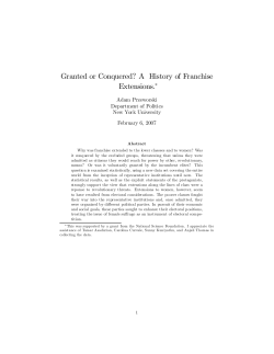 Granted or Conquered? A History of Suffrage Extensions