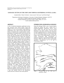 Geologic Setting of the Chena Hot Springs Geothermal System, Alaska