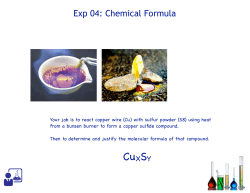 Exp 04: Chemical Formula