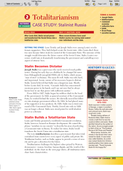 Ch 14 Sec 2 Totalitarianism - Liberty Union
