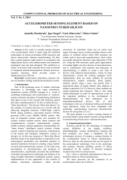 accelerometer sensing element base` on nanostructure` silicon