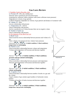 Gas Laws Review
