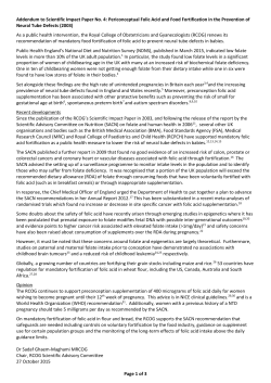 addendum to the Scientific Impact Paper