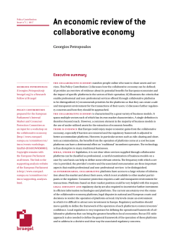 An economic review of the collaborative economy