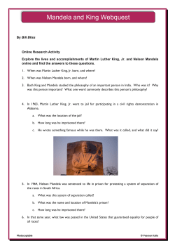 Mandela and King Webquest