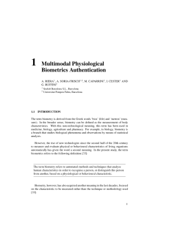 1 Multimodal Physiological Biometrics Authentication