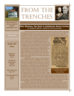 from the trenches - NC Historic Sites