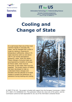 Cooling and Change of State