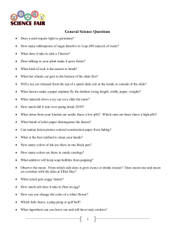 Science Question Ideas