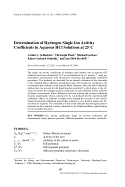 Determination of Hydrogen Single Ion Activity Coefficients
