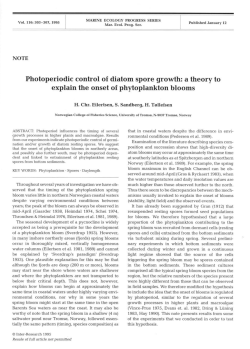 Photoperiodic control of diatom spore growth: a theory to explain the