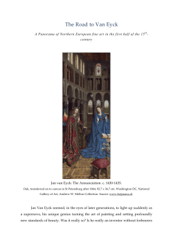 The Road to Van Eyck