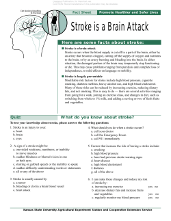 MF2456 Stroke is a Brain Attack: Fact Sheet - K-REx