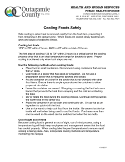 Cooling Foods Safely