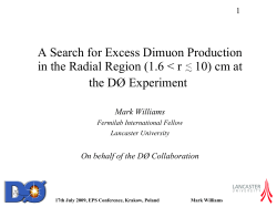 A Search for Excess Dimuon Production in the Radial Region (1.6